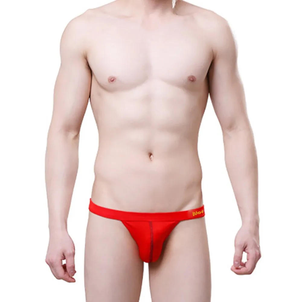 Underpant Mens Briefs Comfy and Breathable Men's Ultra Soft Bikini Thong Underwear in Modal Fabric White/Red/Black/Gray