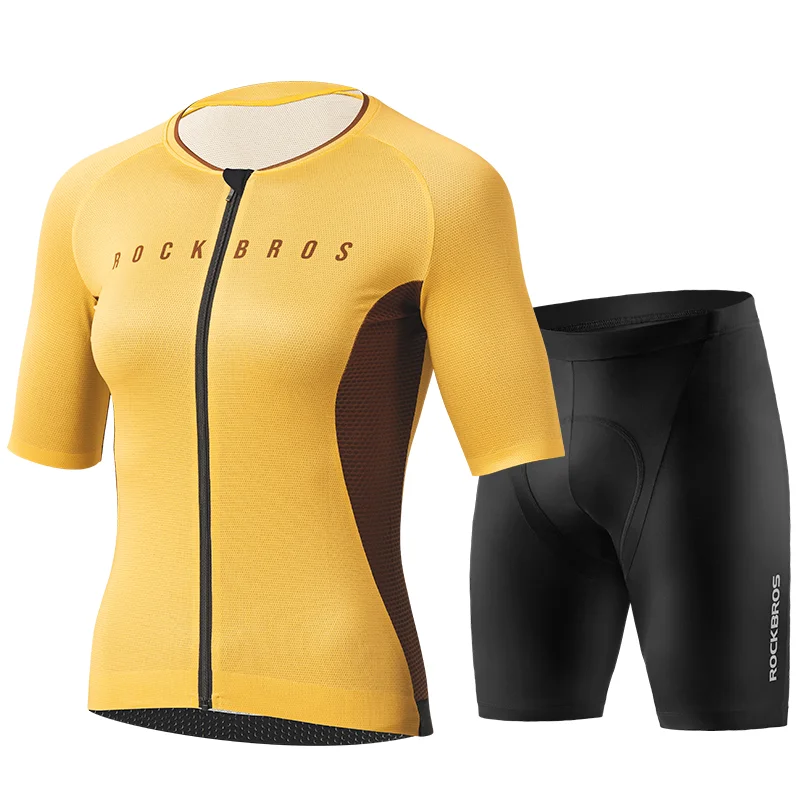 Rockbros Rad trikot Damen Kurzarm MTB Rennrad atmungsaktiv schweiß absorbierende Fahrrad Set schnell trocknende Fahrrad bekleidung