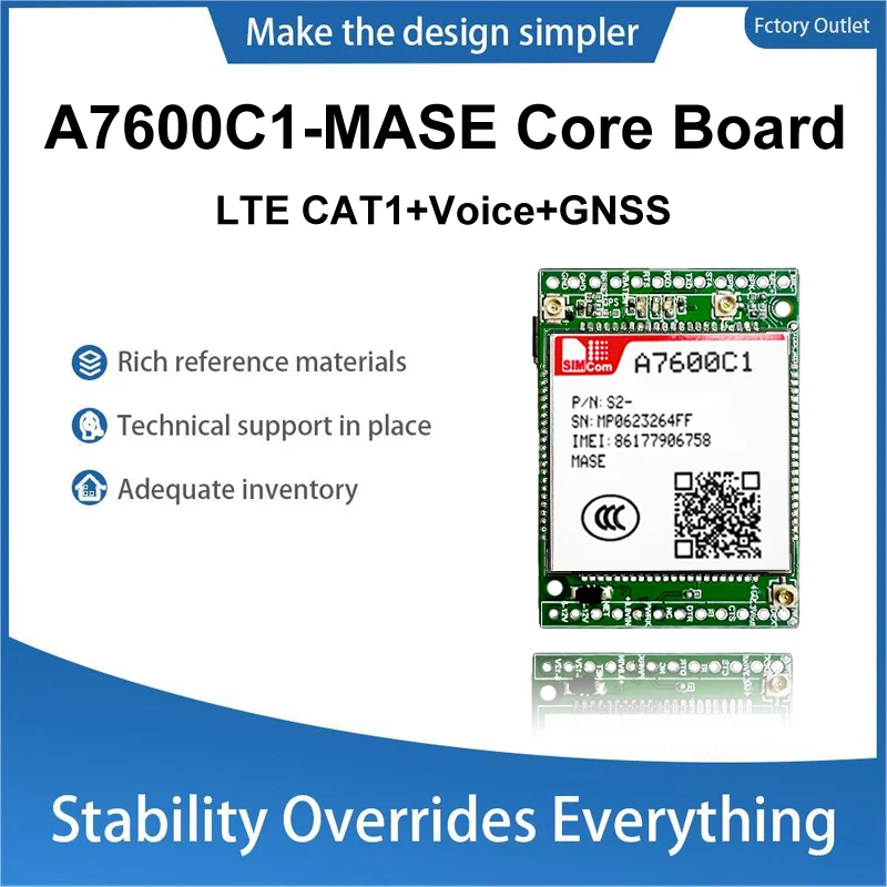 Carte de base A7600C1-MASE SIMcom Carte de développement A7600C1-MASE persévérance CAT1 + Voice + GNSS