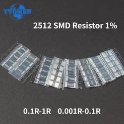 50PCS SMD Resistor 2512 1% Alloy Resistance 0.1R-1R 0.001R ~ 0.1R Assorted Kit R001 R002 R005 R008 R010 R050 R100 R150 R200 R500