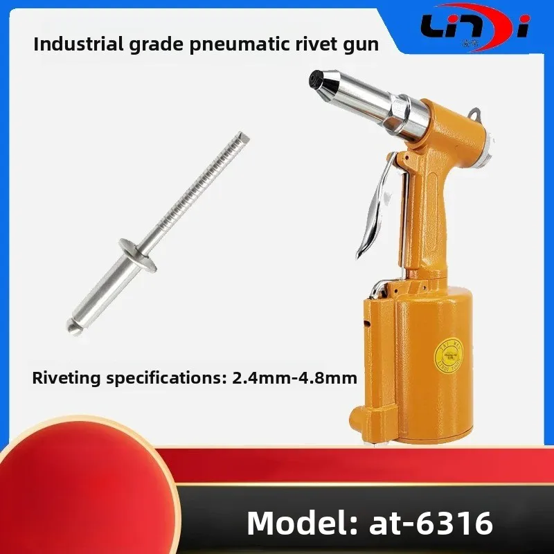 Taiwan Lingdi 6315 Hydraulic Pneumatic Rivet Gun 3/16 Core-Extracting Rivet Machine Air-Powered Rivet Gun