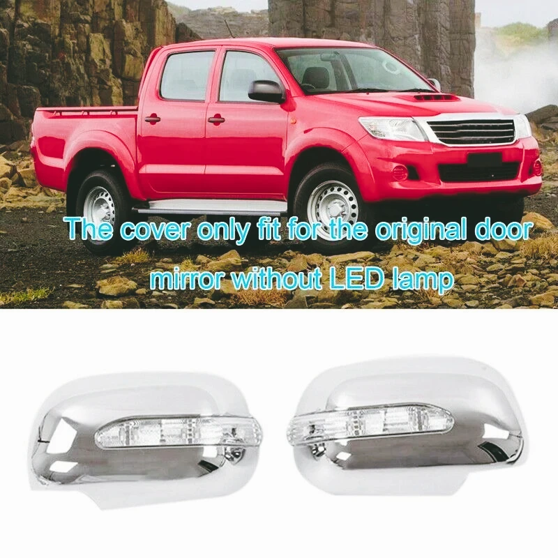 MM-Cubierta  espejo retrovisor LED con luz, Retrovisor lateral con señal  giro para Toyota HILUX VIGO 2006-2014