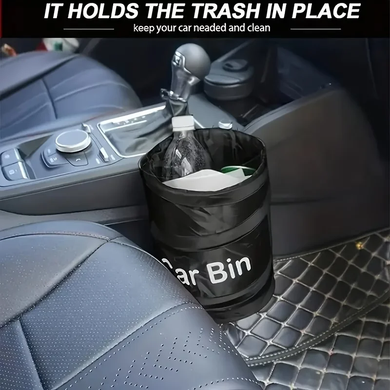 Foldable Portable Trash Can Leakproof Polyamide Hanging Waste Bin for Car Home Office Camping Travel Outdoor Use view 5