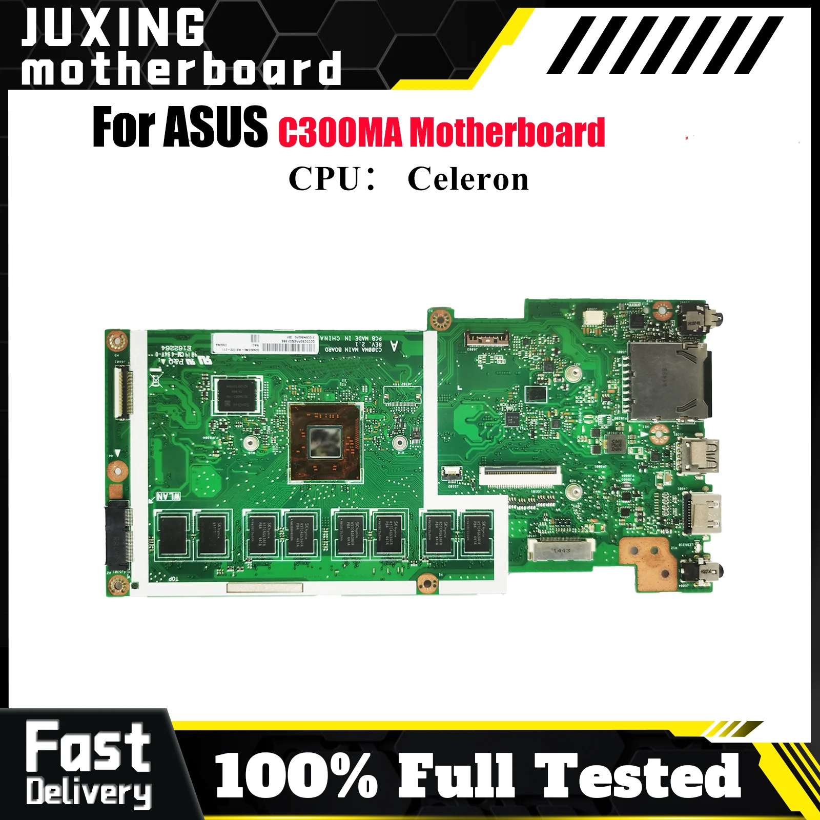 

Материнская плата C300MA для ноутбука ASUS Chromebook C300MA C300M, материнская плата для ноутбука с процессором Celeron, 100% тестирование, ОК, быстрая доставка, stk