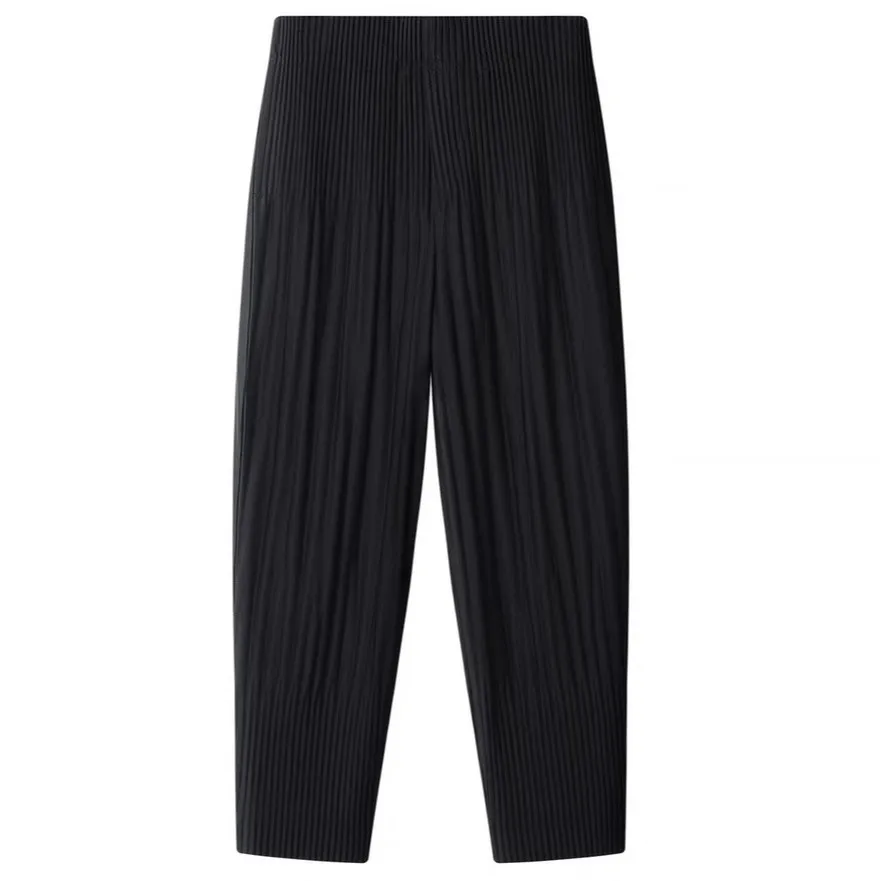 Miyake Pleated Men's Clothing 2025 Pleated Lantern Pants Men's Loose Casual Spring and Summer Harem Pants Cropped Pants Trend