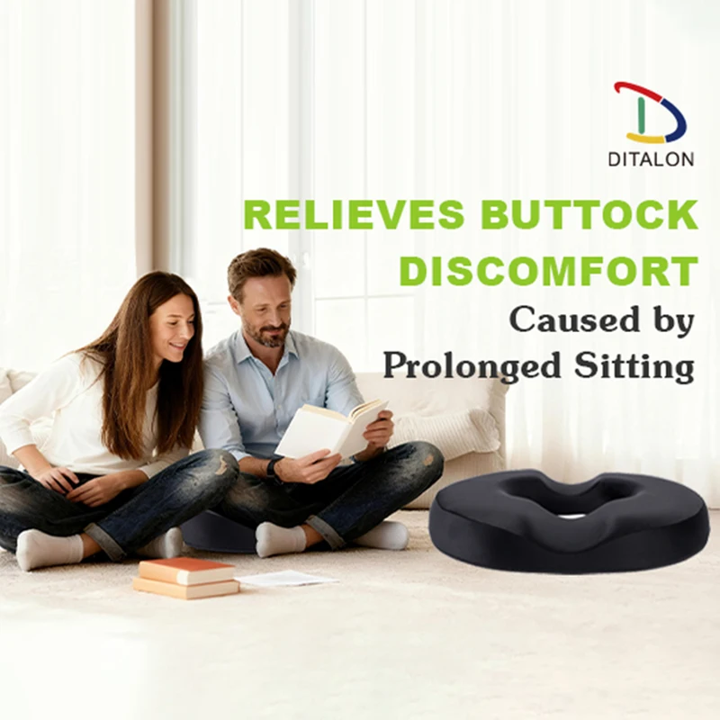 New Memory Foam Seat Cushion Donut Shape Office Seat Mat For Women Men Sitting Pain Relief Anti Hemorrhoid Seat Soft Texture