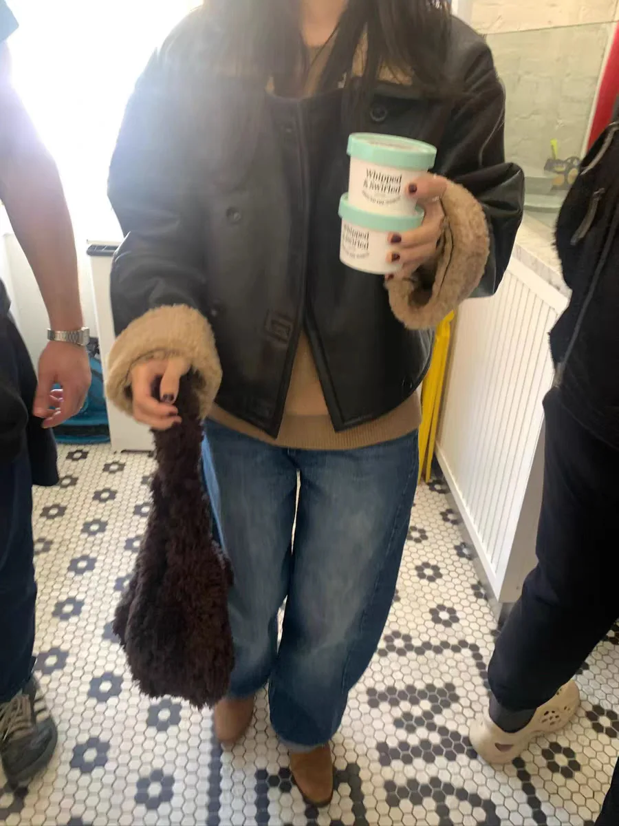 Warmte Vintage Sle Dames Jaet Dubbele Rij Knoppen Kraag PU Leer Bont Inteated ort Jas Thiened Long Sve