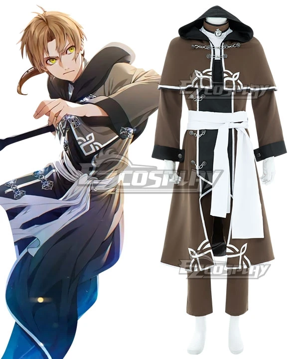 

IN STOCK Adventurer Adult Rudy Rudi Rudeus Greyrat Cosplay Brown Outfit Costume