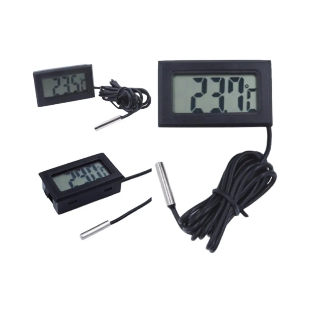

Mini Thermometer Temperature Display Digital With Probe 1m - 5m Black Cable -50 ° To + 110 ° C Household Merchandises Thermomete