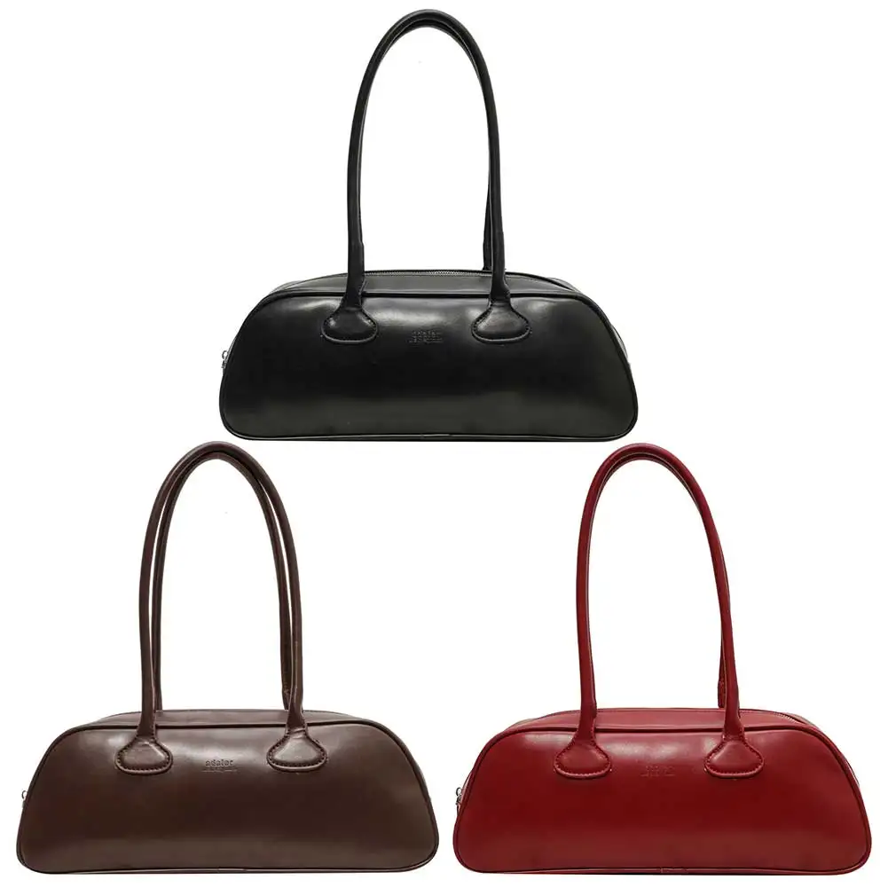 Bolsos de axila Vintage para mujer, bolso de compras Retro de cuero PU de gran capacidad, de Color sólido bolso de viaje, bolso de Compras de moda,