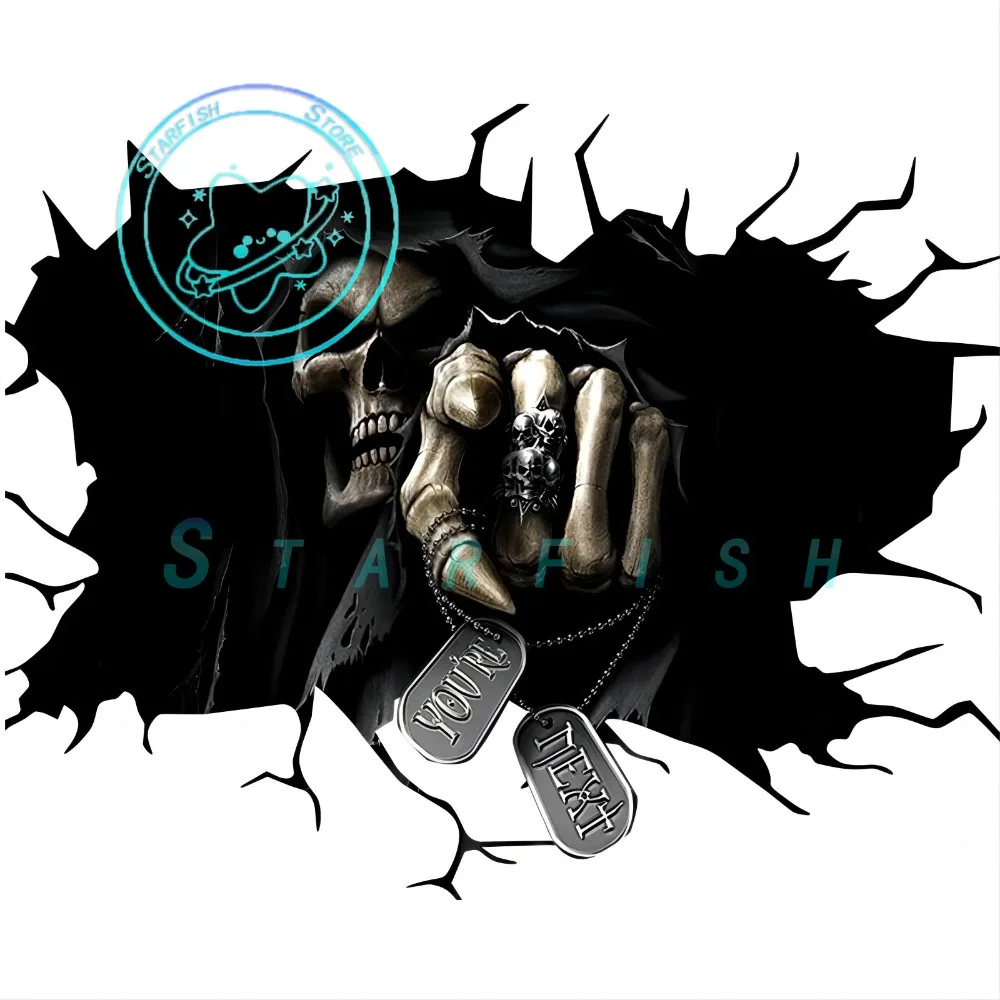 

Car sticker cool halloween wall floor horror skull is coming sticker car window home decoration waterproof sunscreen PVC