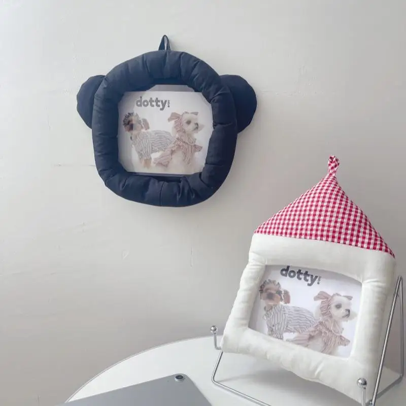 20x23cm Cotton Fabric Pet Memorial Photo Frame.Decorative Wall For The Puppys Room.Party-style Wall Decoration For Photo Session