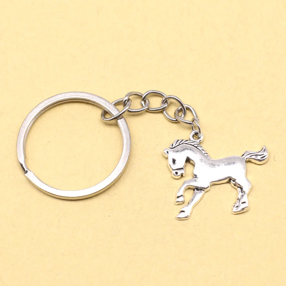 1 Piece Horse Keychain Couple Body Jewelry 25x27mm