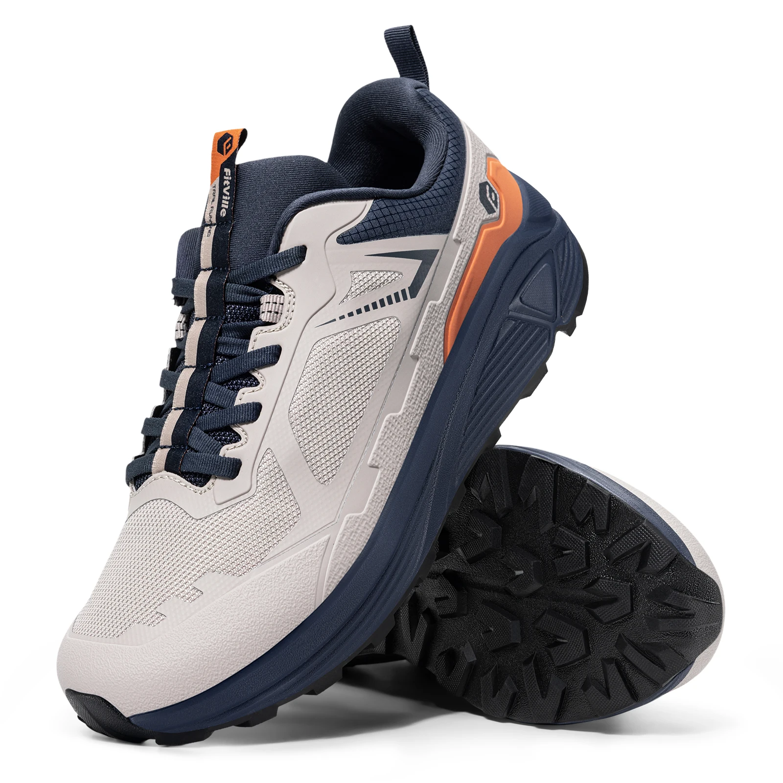 Fitville Trail-Laufschuhe für Herren, breiter Zehenbereich, Wanderschuhe, komfortable Dämpfung, Outdoor-Sportschuhe für Männer, rutschfest – Detail 11