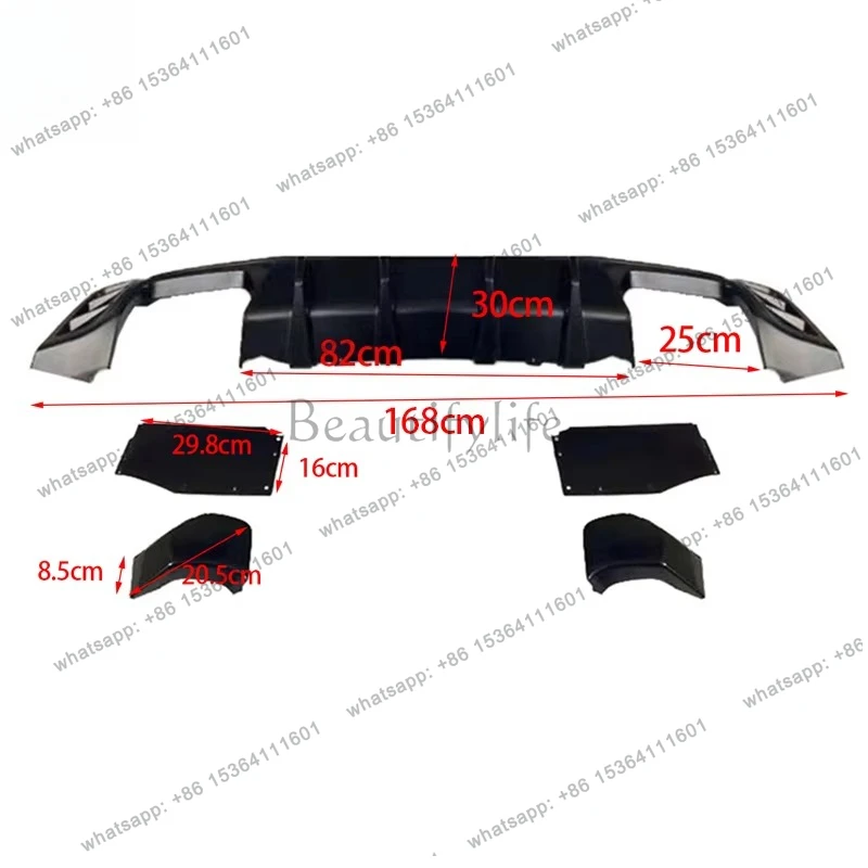 Matte Black Auto Accessories Rear Bumper Lips Diffuser  for Zl1 SS 2015 2016 2017 2018 2019 2021 2022