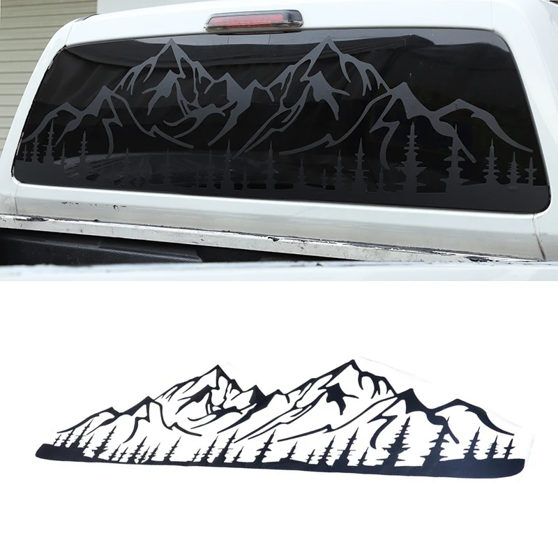Pickup Rear Window Decal Honeycomb Truck Back Window Trim Sticker Rear Windshield Graphic Decal For Volkswagen Amarok 2011-2018