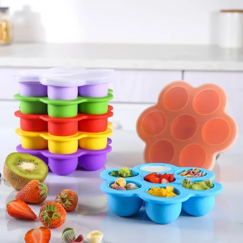 1Pcs Freezer Tray Pastry and Pastry Accessories Snack Freezer Storage Box Cake Decoration Baby Food Reusable Silicone Mold Bar