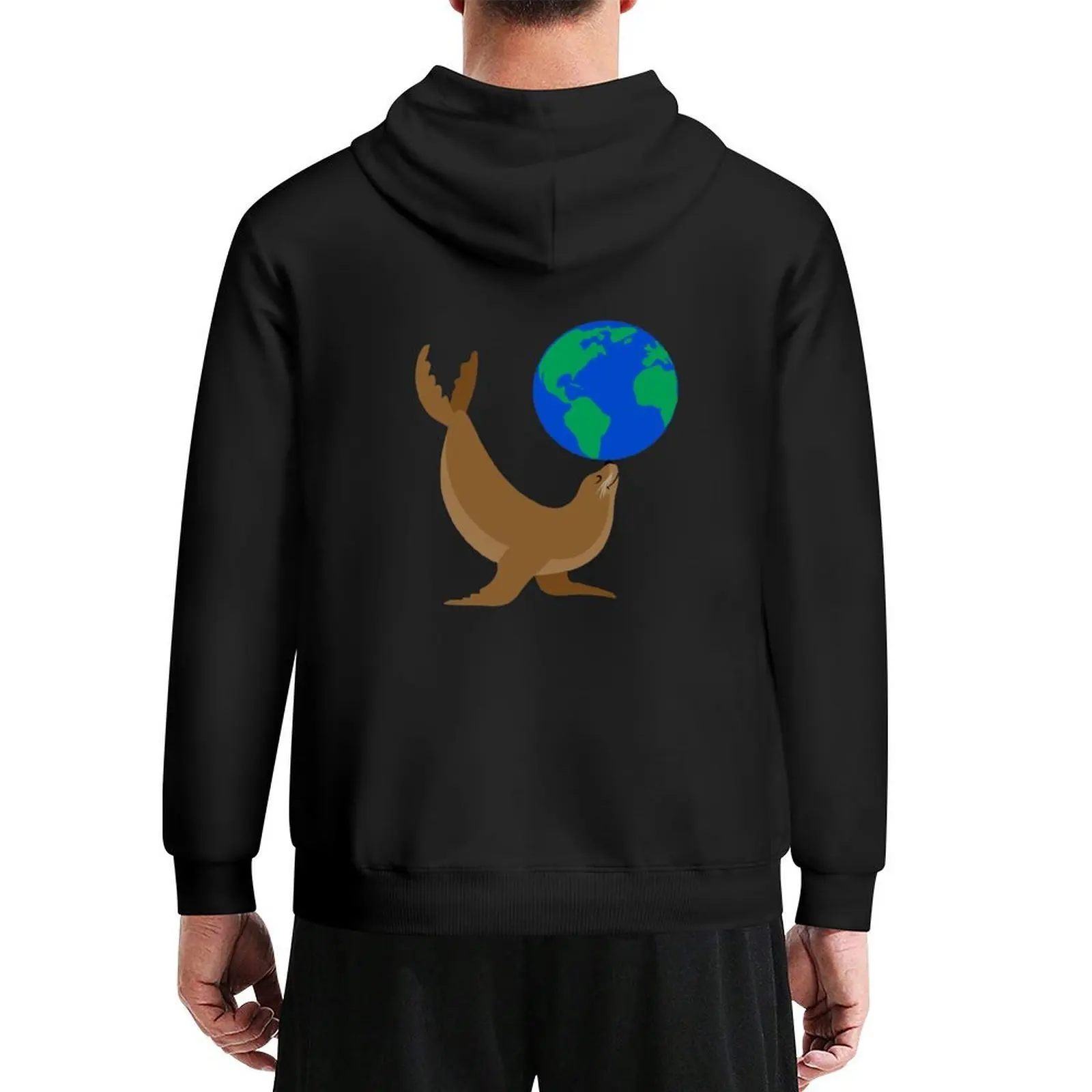 

Earth Day Sea Lion Hoodie autumn new products clothes for men autumn clothes graphic t shirts men hoodies and sweatshirts new