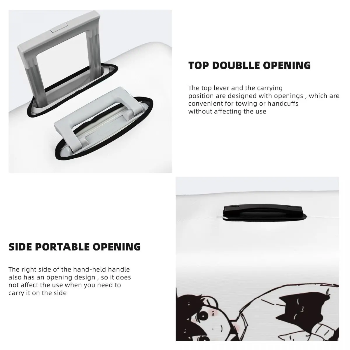 Omori Sunny 및 Mewo 여행 가방 커버 보호용 탄성 여행용 수하물 보호 커버(18-32인치)