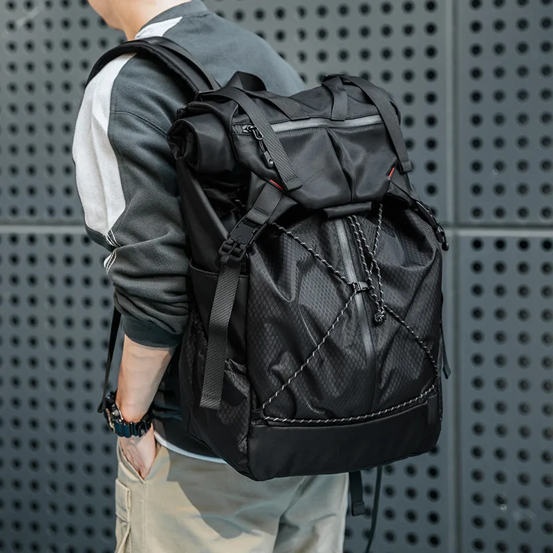 Backpack, men's trendy backpack, large-capacity travel backpack, hiking backpack, college student backpack, computer backpack