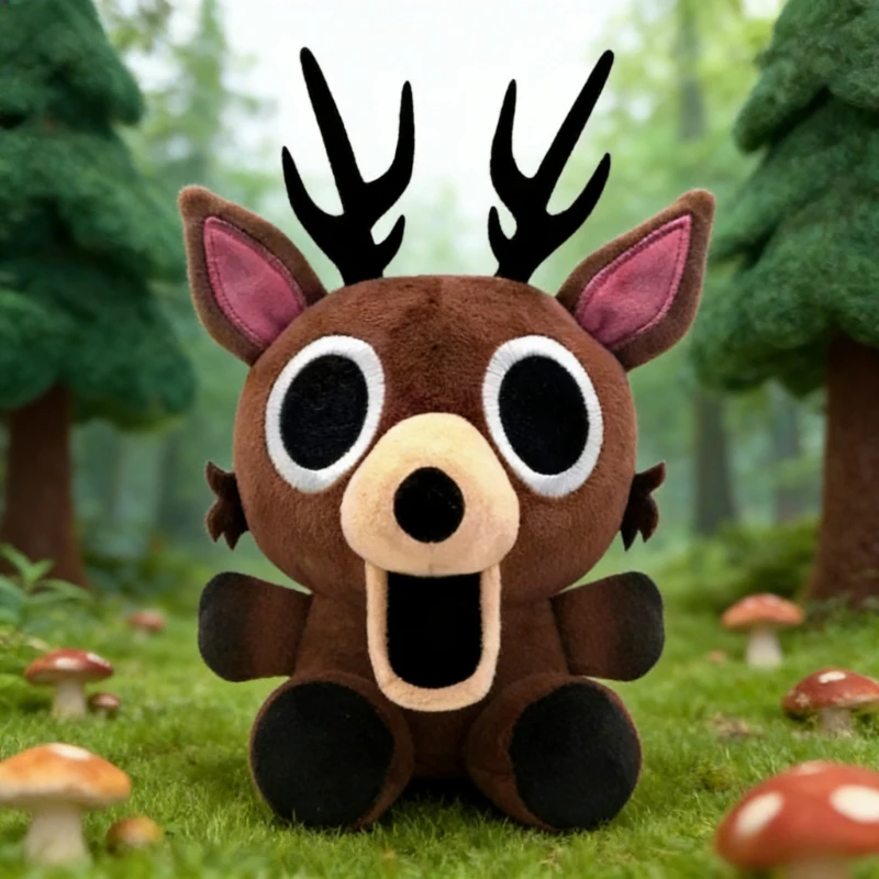 Nouveau 99 nuits dans la forêt peluche ours cerf en peluche jeu drôle cadeau de noël périphériques d'anime poupée douce 2025 nouvelle poupée de cerf mignon