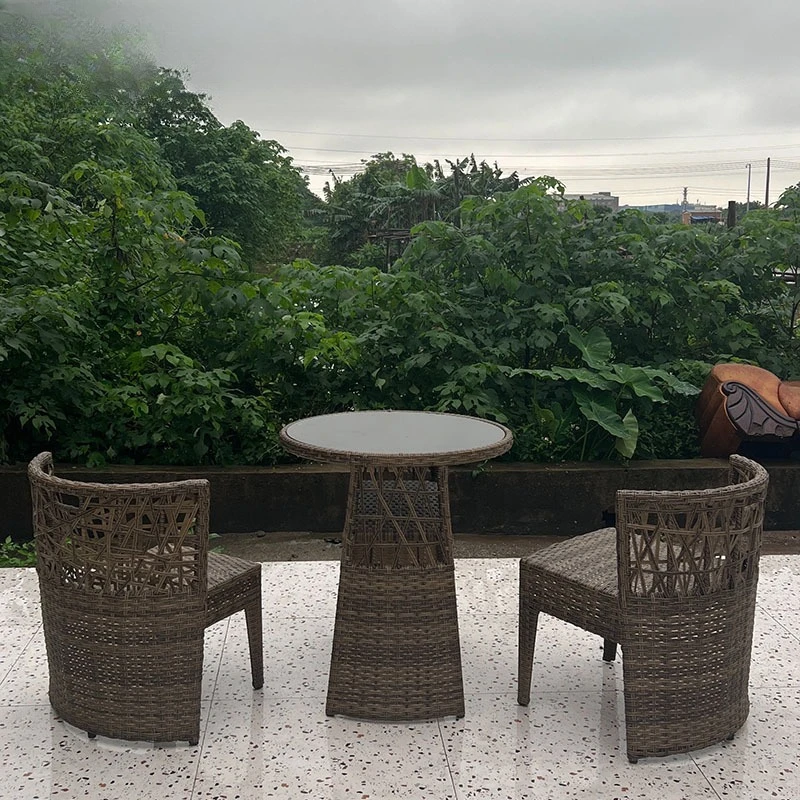 

Уличные столы и стулья для балкона, двора, сада, для дома, с местом для хранения, маленький журнальный столик, креативный, современный, простой, комплект из трех предметов