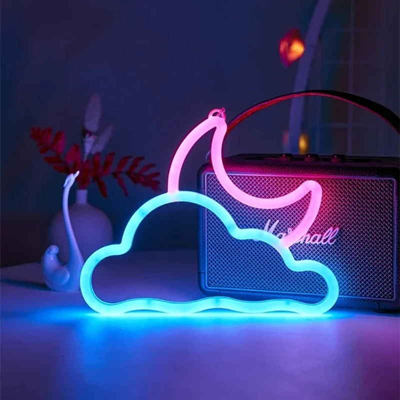 Gamepad Fire Moon Star LED Neon Light, Signe de nuit, Lampe de marijuana ing, Décoration murale de chambre, Vente en gros, Noël, Anniversaire, Mariage