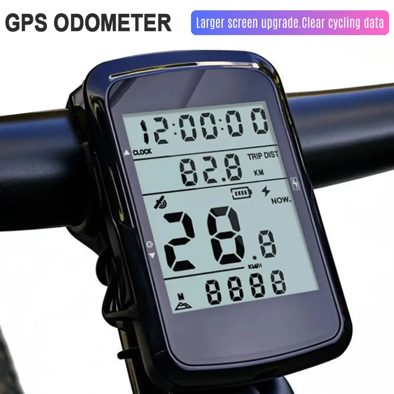 

Bike GPS Odometer Bicycle Computer Smart Cycling Speedomet Type-C Rechargeable Waterproof Mountain Road Speedometer Large Screen