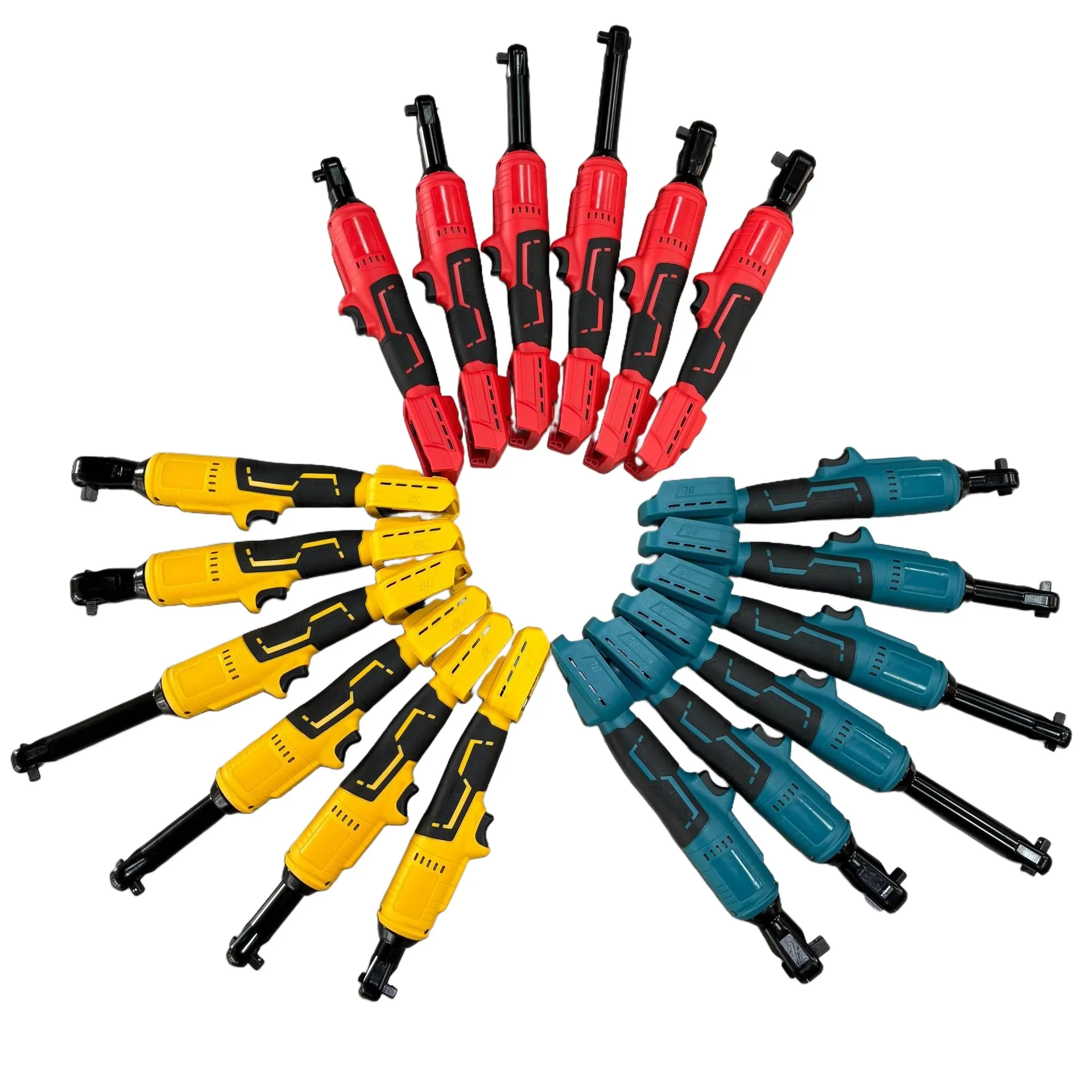 

21V Portable Cordless Lithuim Electric Ratchet Wrench Brushless Right Angle Battery Power Gear Wrench High Torque Ratchet Handle