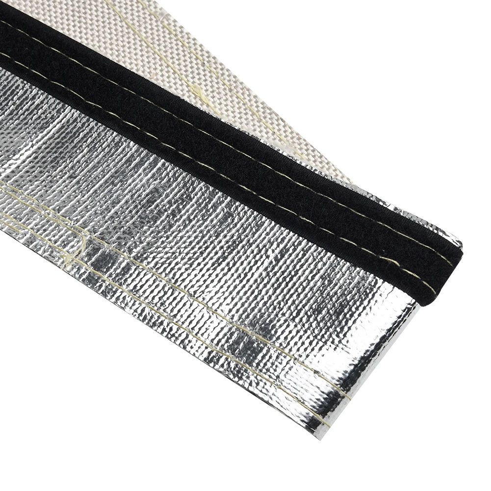 Metal Heat Shield Sleeve Insulated Wire Hose Cover Wrap Tube Thermal Insulated Sleeve Wire Cover 2Ft X 4.2