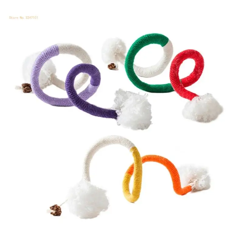 Plush Cotton Rope Cats Toy Interaction Cats Teaser Self Teasing Cats Active Toy Exercising Activity Entertainment Dropship