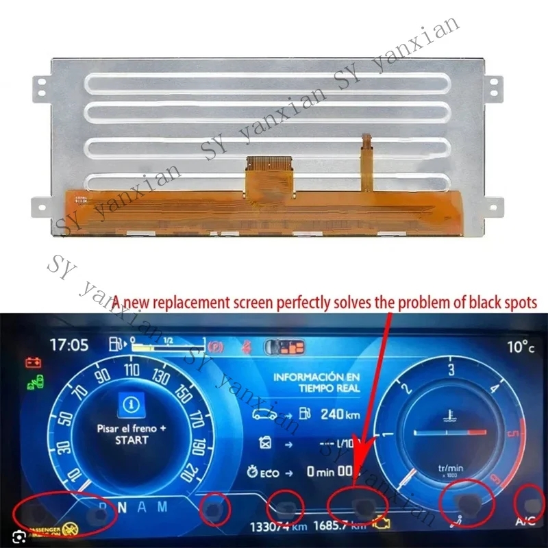 SY+ 12.3; Display For Citroën C4 Picasso Spacetourer Instrument Cluster LLB123LT01