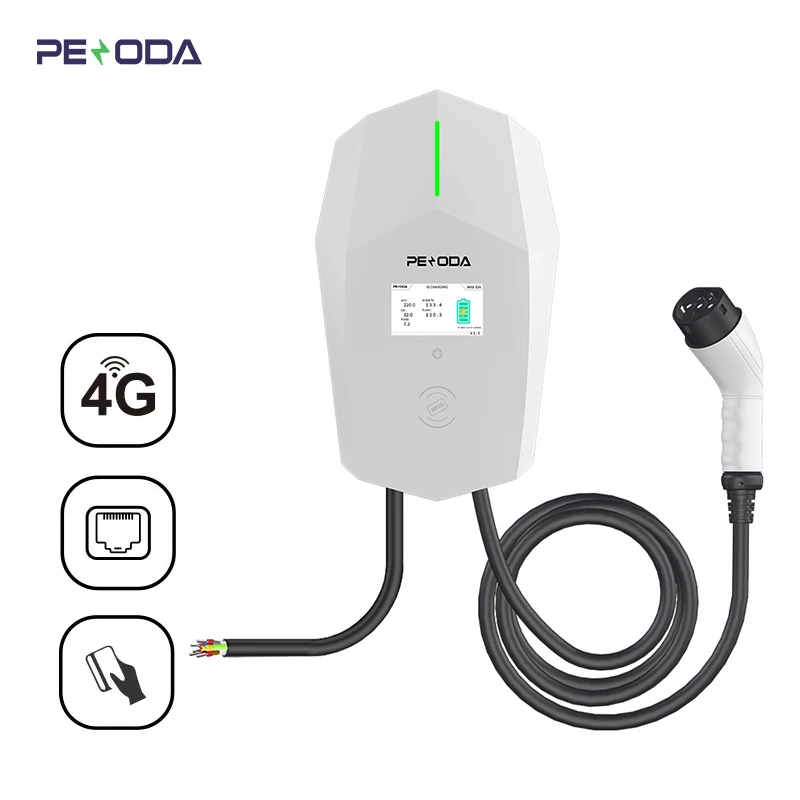 PENODA OEM ODM Ac Charger 19.2KW Wifi Commercial Ev Charger With Smart Power Load Balancing Custom Car Tuya Smart Charging Pile
