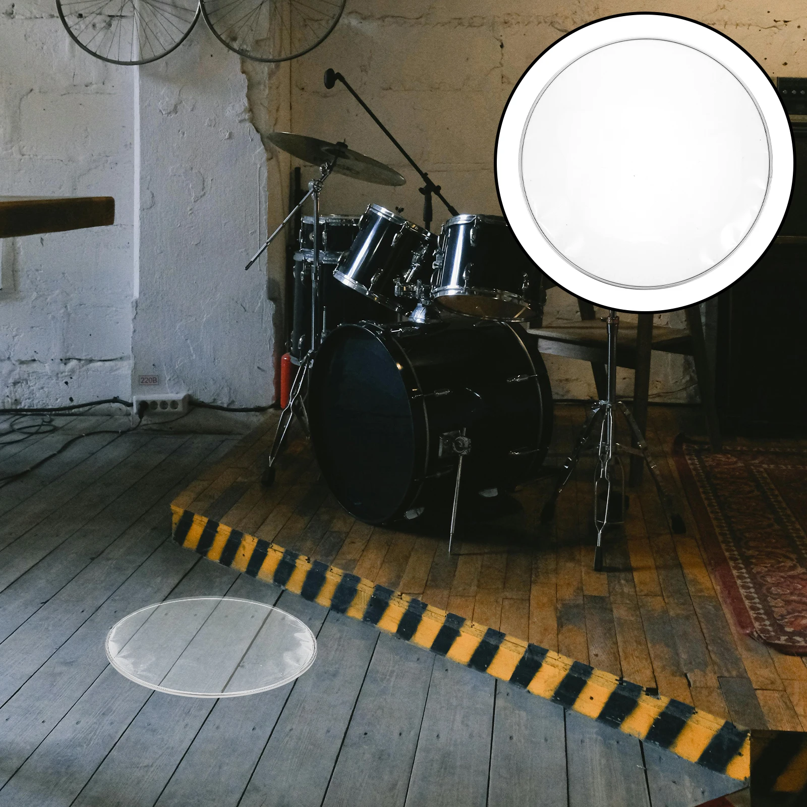 

Drum Snare Bottom Replacement Parts Head Accessories 14 Inch Practice Training Polyester Film