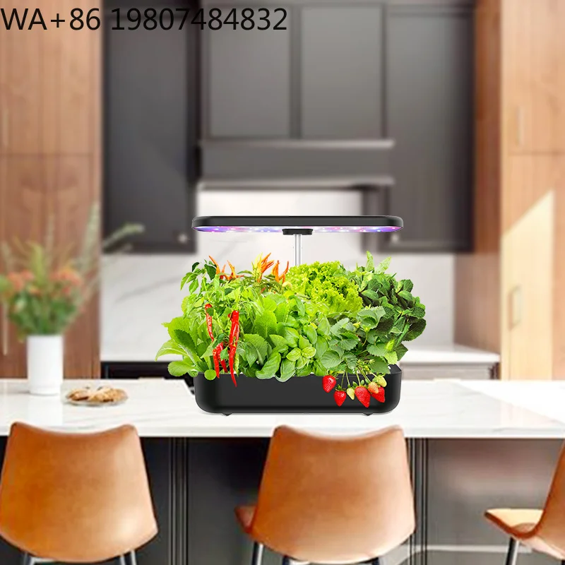 Height Adjustable 12-hole Soilless Cultivation Equipment Full Spectrum LED Fill Light  Indoor Balcony Herb Vegetable Complete