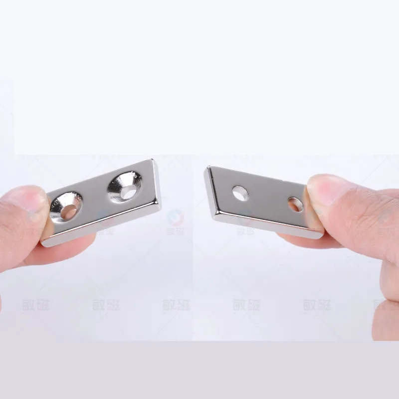 Double Hole 5mm N35 Block Countersunk Neodymium Magnet Rectangular Magnet iman 40x20x5mm Powerful Strong Magnets