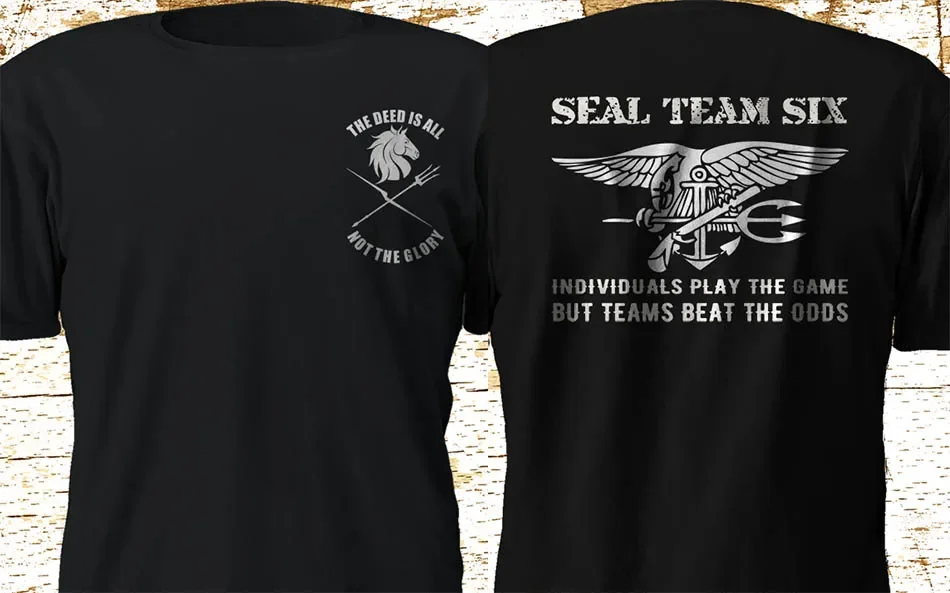New Seal Team 6 Six Devgru Black Squadron Nswdg  New Brand High Quality for Man Better Crazy T Shirts