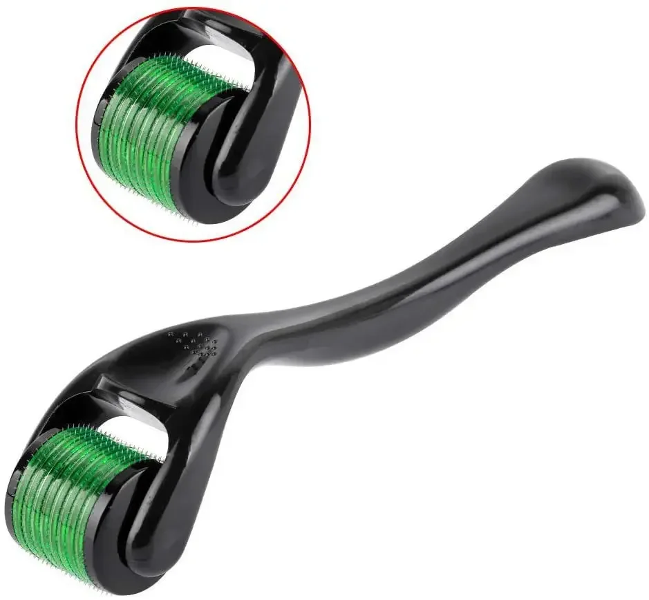 Derma Roller 0.25/0.3Mm Naalden Lengte Titanium Dermoroller Zwart Groen Anti-Haaruitval Microniddle Roller Voor Haargroei