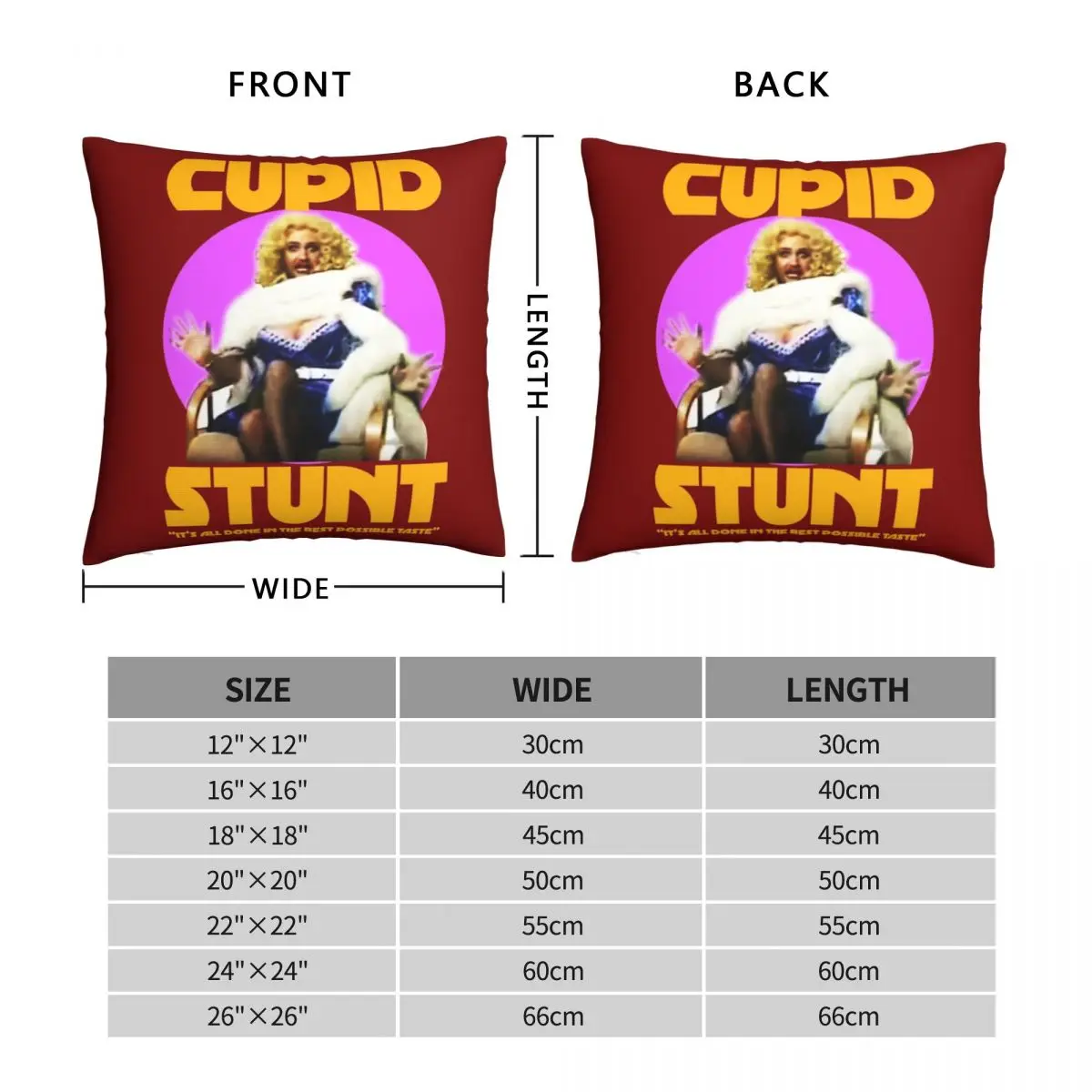 Kenny Everett Cupid Stunt Pillowcase Polyester Linen Velvet Pattern Zip Decorative Pillow Case Sofa Cushion Case 18