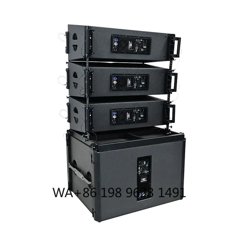 Powered Dual 10 Inch Line Array Speakers Sound System Matched with 18 Inch Subwoofer Professional Stage Audio Equipment
