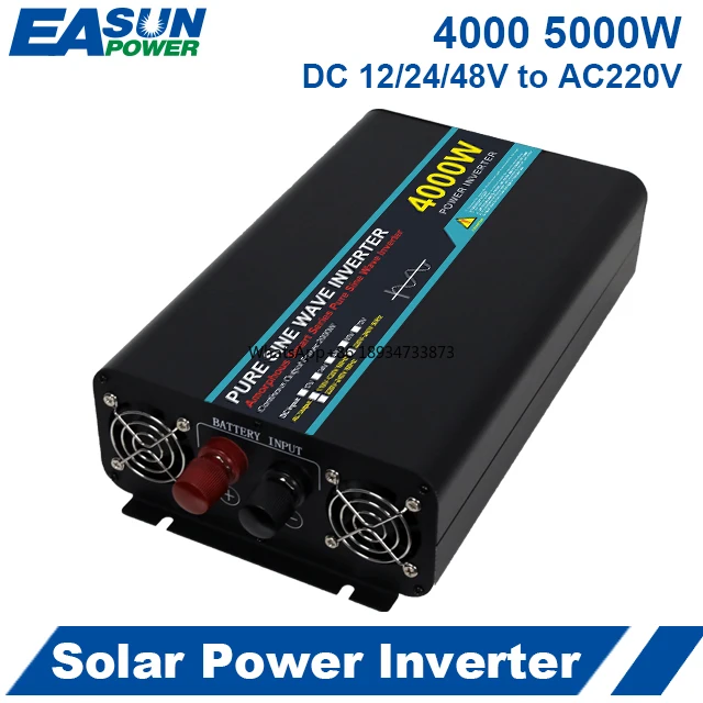 4000w 12v 24v 48v Dc To Ac 110v 230v Pure Sine Wave Solar Power Inverter