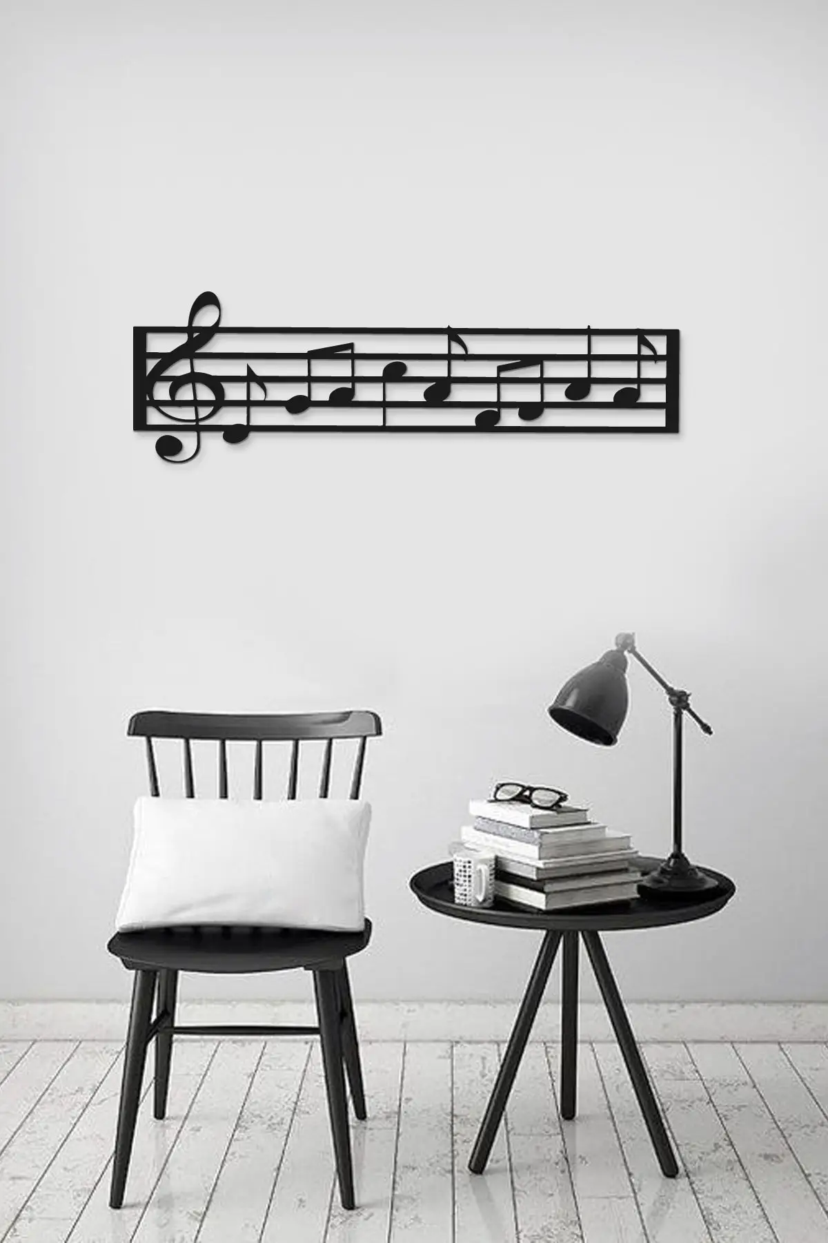 Musical Notes Wooden Wall Decor Table