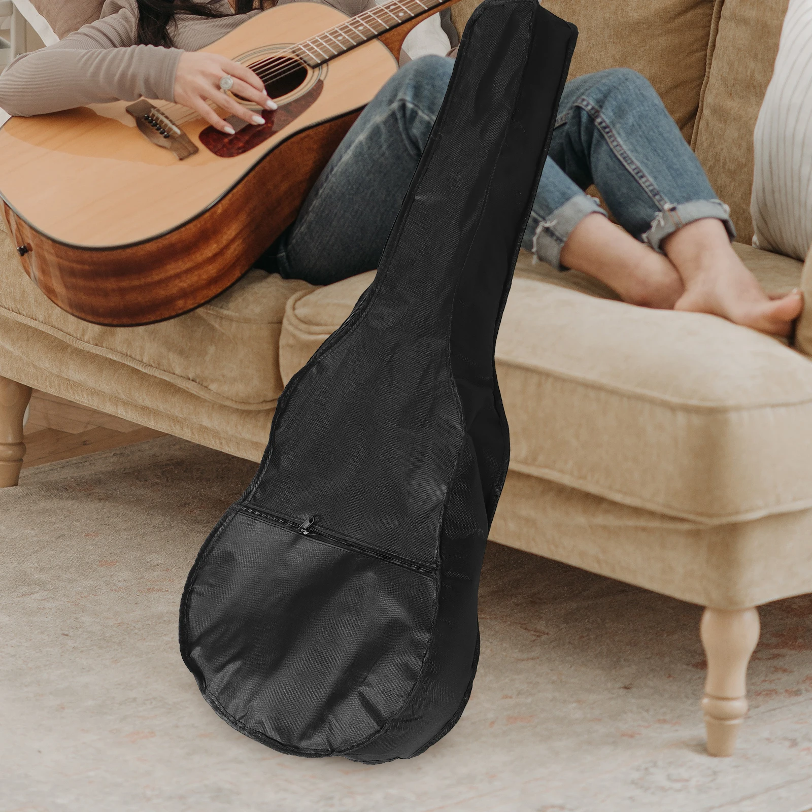 

2 Pcs Guitar Bag Accessories Base Carrying Case Folk Water Proof Cases for Acoustic Guitars Oxford Cloth Backpack Style