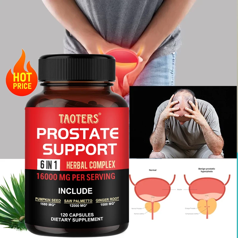 Natural Saw Palmetto - Prostate Health Support Supplement, Improves Toilet Frequency and Urgency, Promotes Healthy Hair Growth