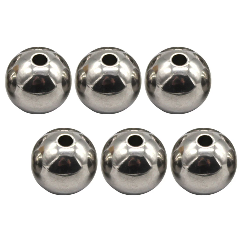 6 ชิ้นฝาปิดสร้อยข้อมือลูกปัดสําหรับเครื่องประดับทํา Spacers ทองสแตนเลสสตีลเงิน Cradle Balance Balls DIY