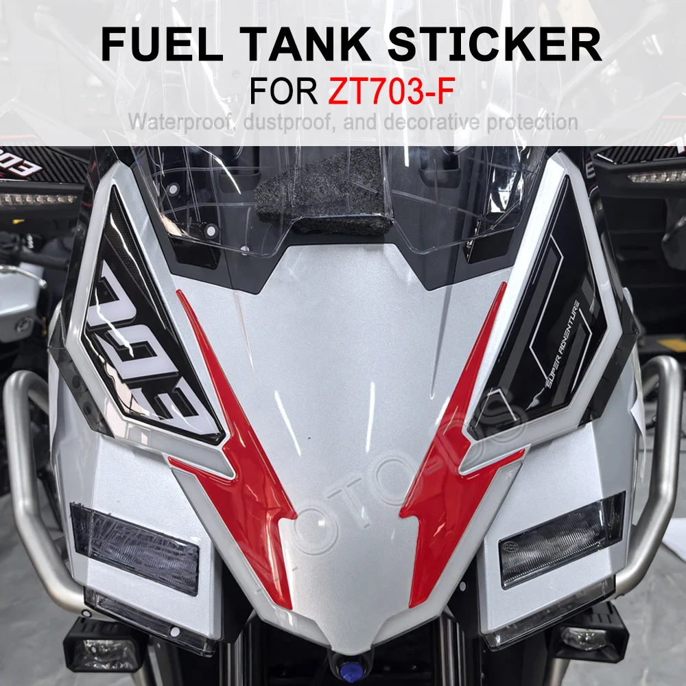 

For Zontes ZT703-F ZT-703F ZT 703F 703 F Adventure Motorcycle Front Stickers Body Tank Pad Accessories Waterproof Fender Decals