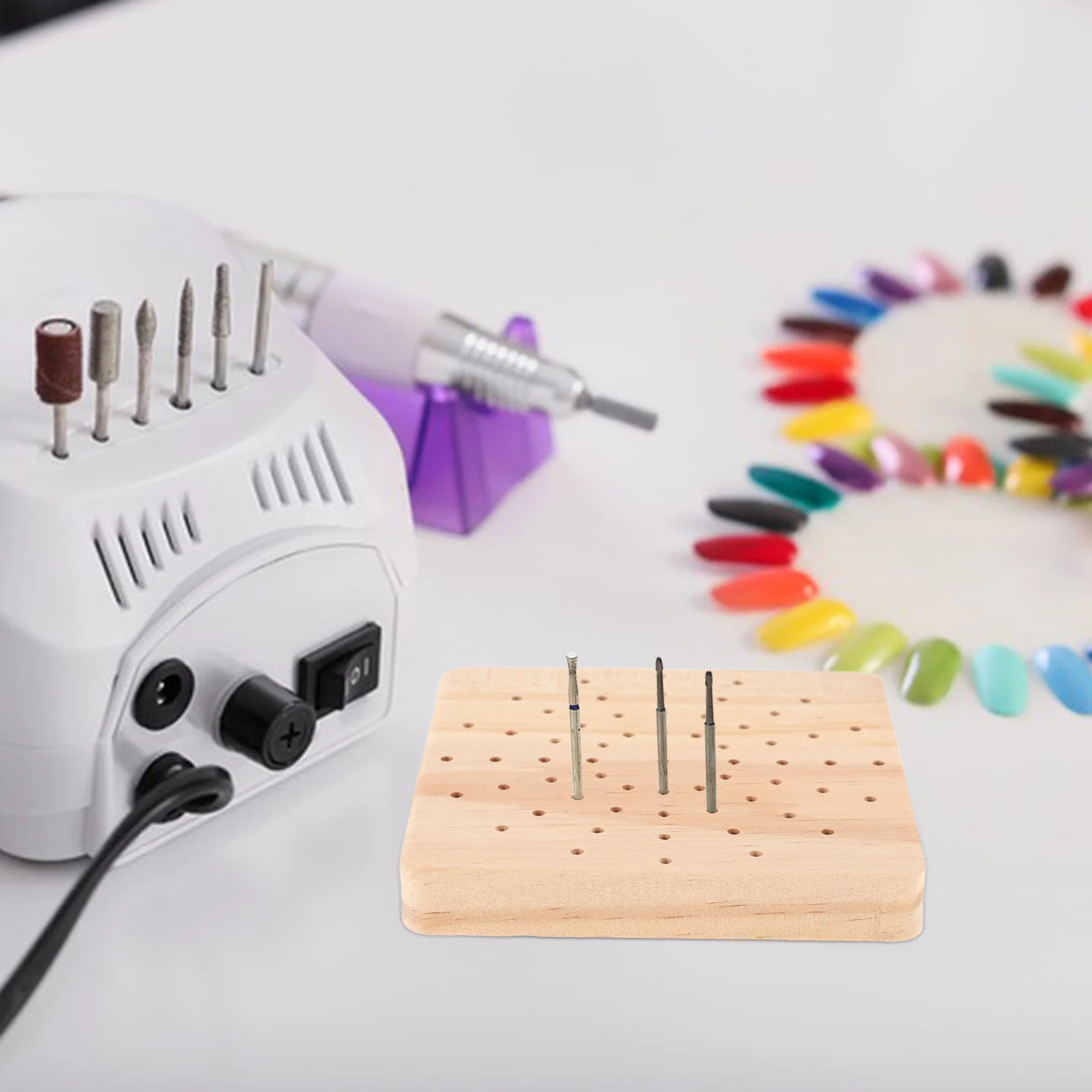 

Nail Drill Bit Tool Holder Organizer Rack for Bits Storage Box Efficient Work Area Tidy Organization Drill Bit Organizer