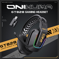 ONIKUMA GT828 Wireless Gaming Headset Four-mode Connection Over Ear HIFI Stereo Bluetooth Headsets with Mic for PC Laptops PS5