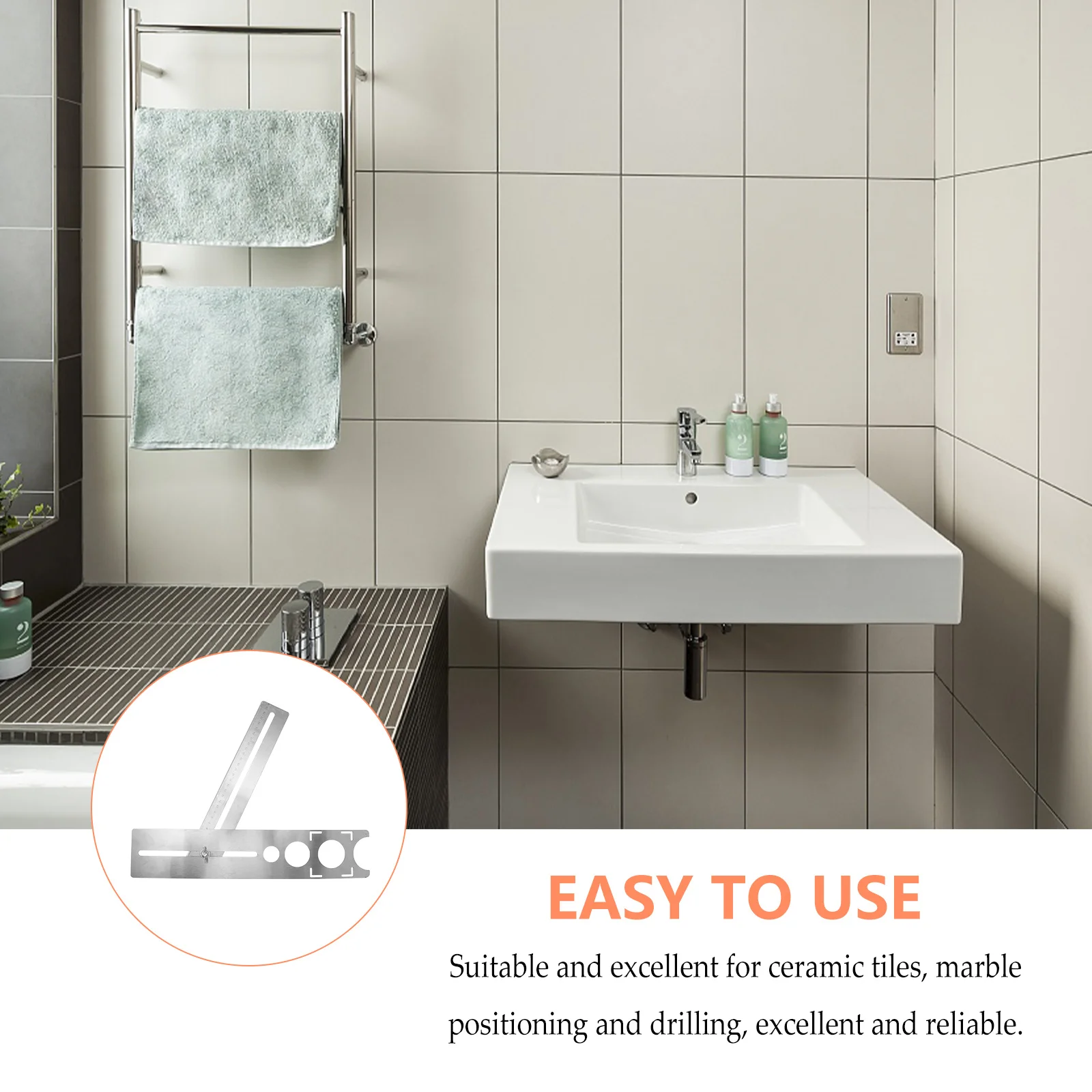 

1pc Flexible Positioning Drilling Tool For Tile Marble Borehole Locator Hole Opener Woodworking Accessory Instrument