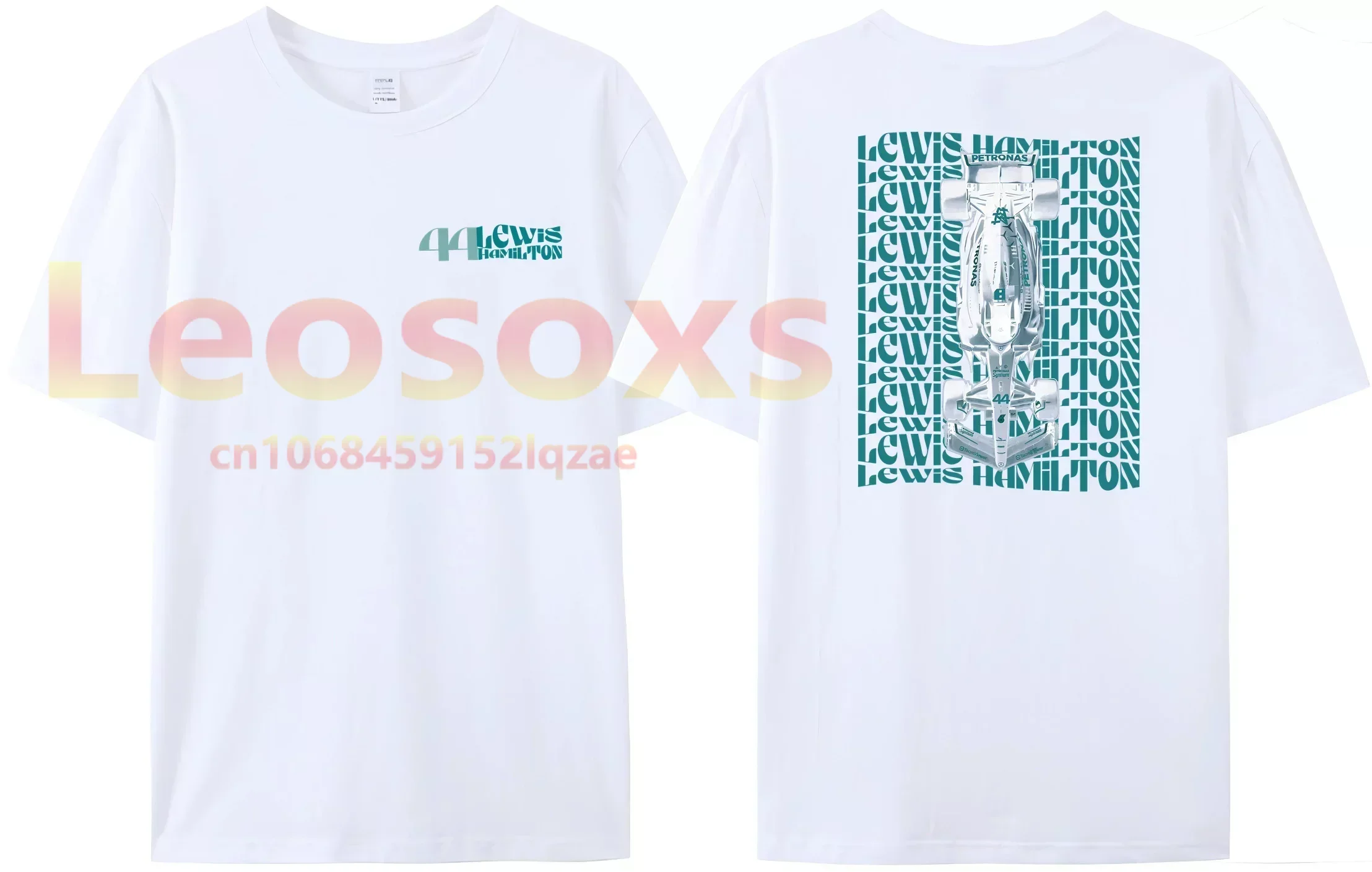 

TEW Men's Racing T-Shirt Lewis Hamilton #44 Graphic T-Shirt 44 Print Unique Racing Fan Women's Comfortable F1 Design